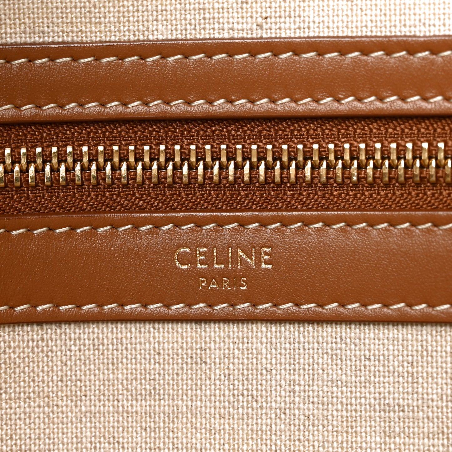 Canvas Calfskin Triomphe Embroidered Horizontal Cabas Burgundy