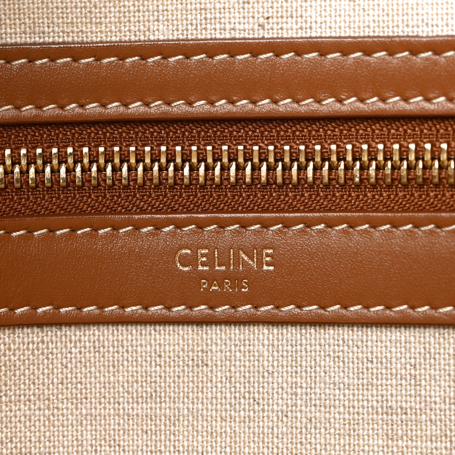 Celine Canvas Calfskin Triomphe Embroidered Horizontal Cabas Burgundy 6 of 9
