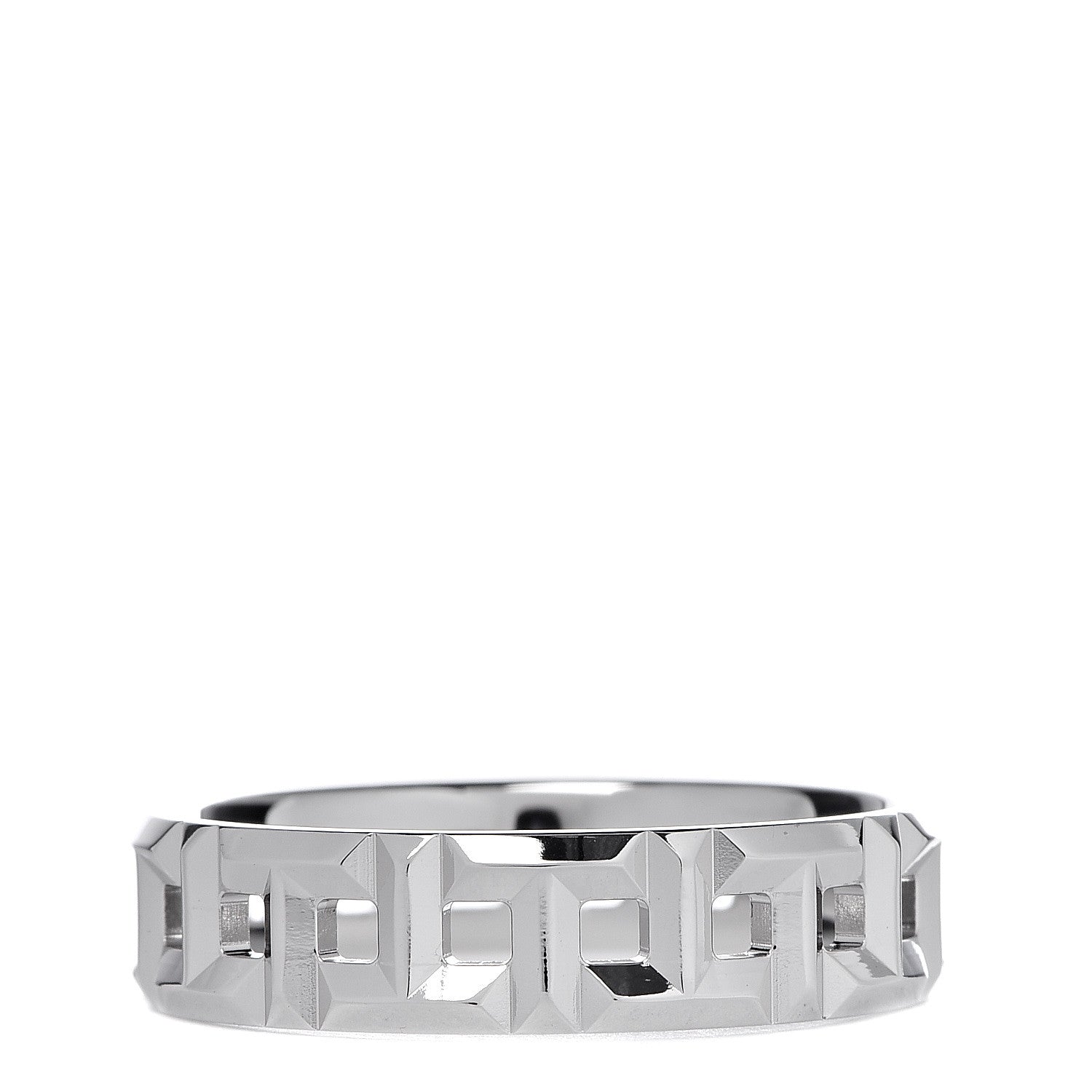 Tiffany 18K White Gold T True Wide Ring 61 9.75 3 of 4