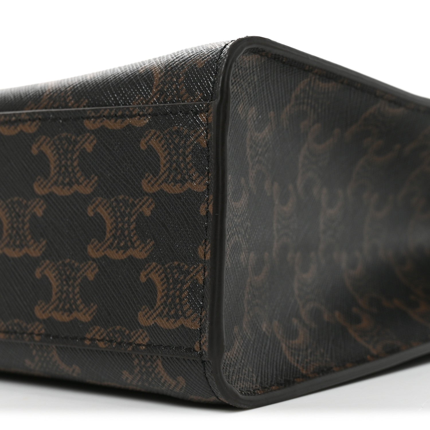 Celine Triomphe Canvas Calfskin Large Vertical Cabas Tan 9 of 9