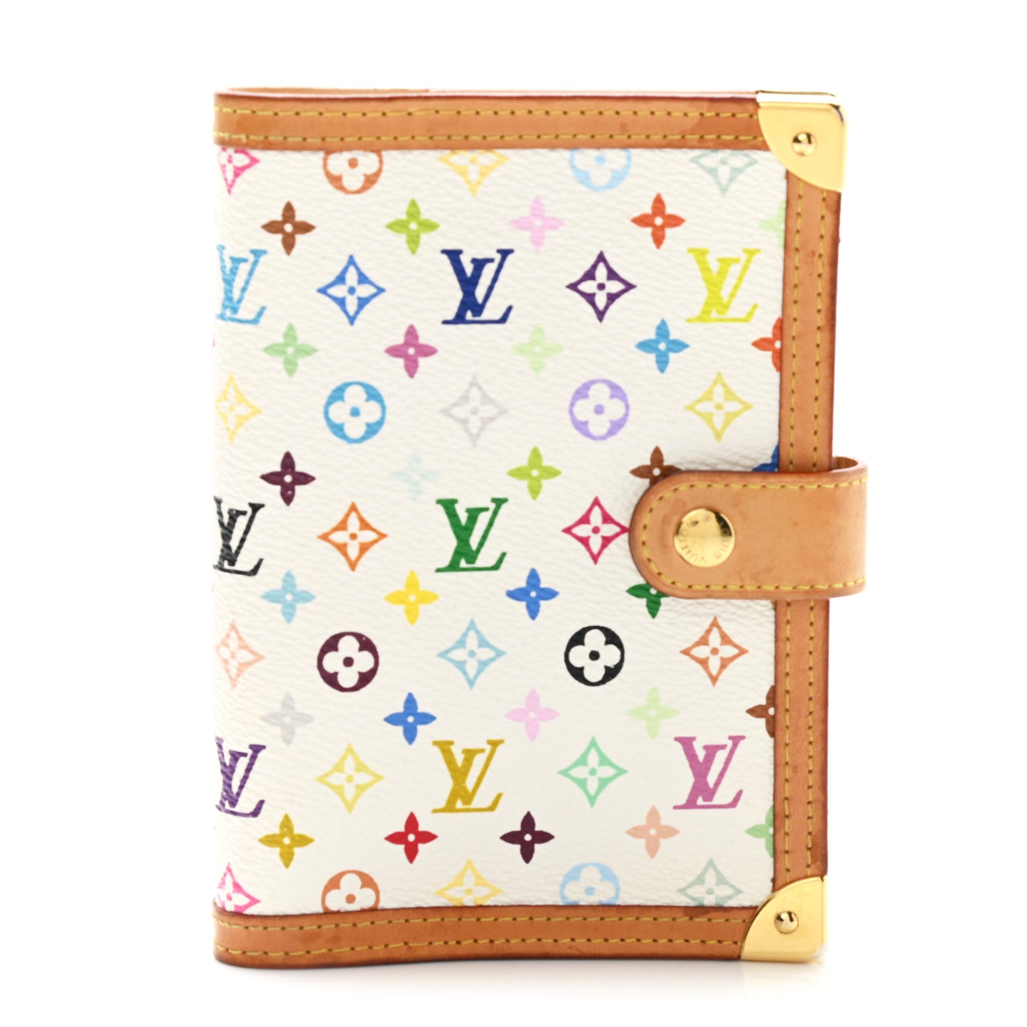 Monogram Multicolor Small Ring Agenda Cover White