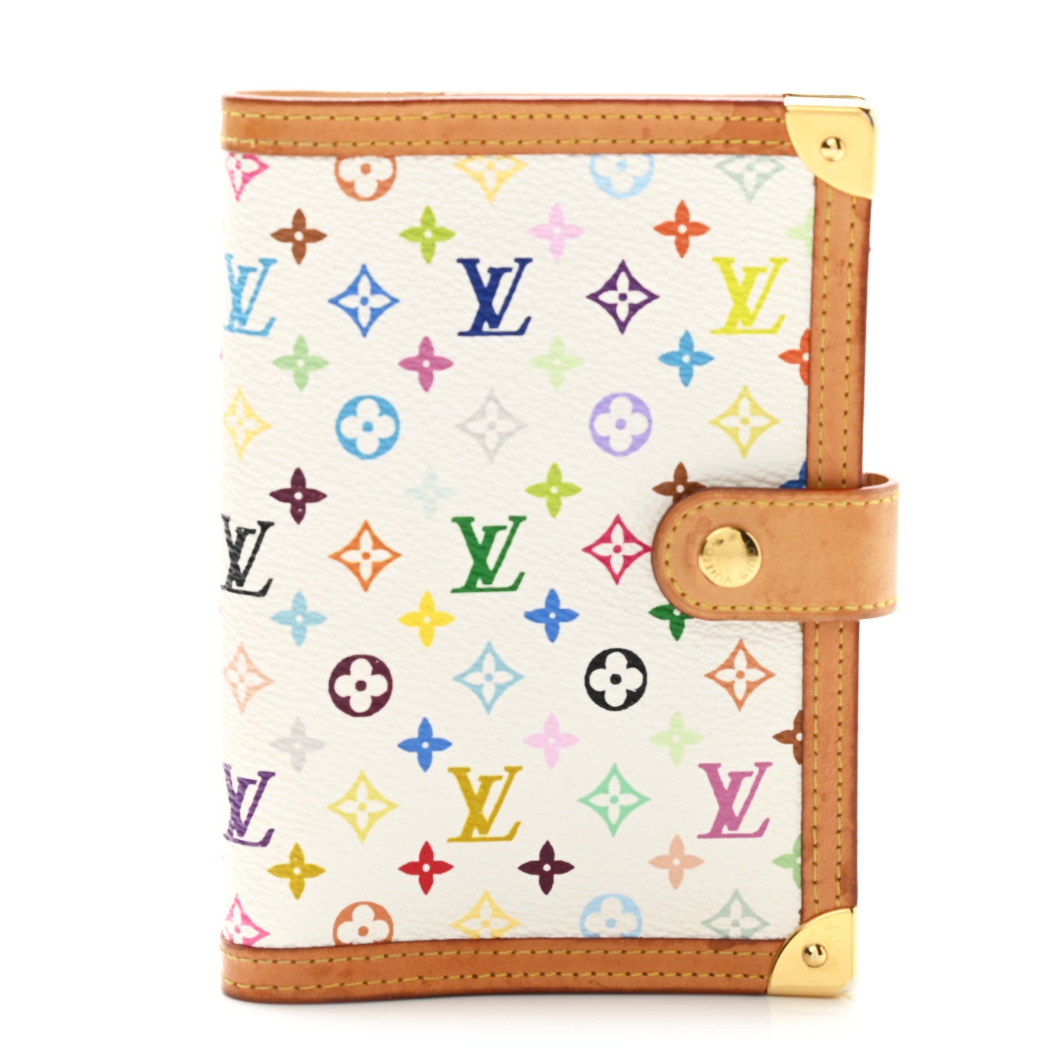 Louis Vuitton Monogram Multicolor Small Ring Agenda Cover White 1 of 8