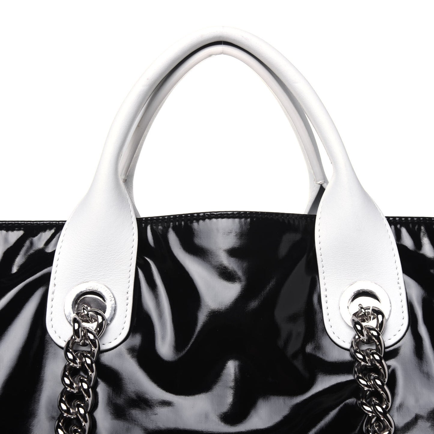 Vinyl Large La Pausa Bay Shopping Bag Black