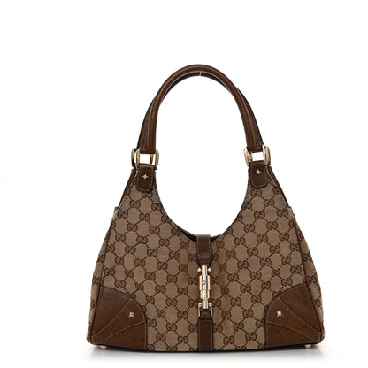 Gucci Monogram Calfskin Large Bardot Shoulder Bag Brown 1 of 17