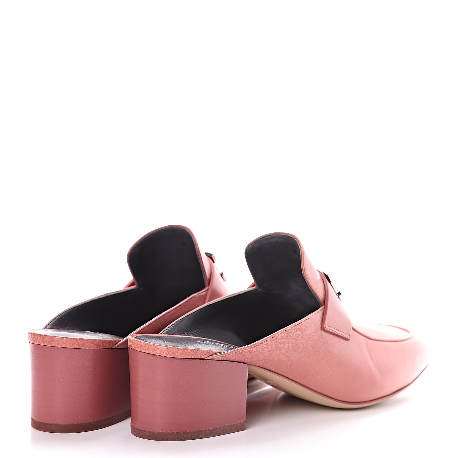 Hermes Goatskin Paradis Mules 37 Rouge Blush 4 of 8