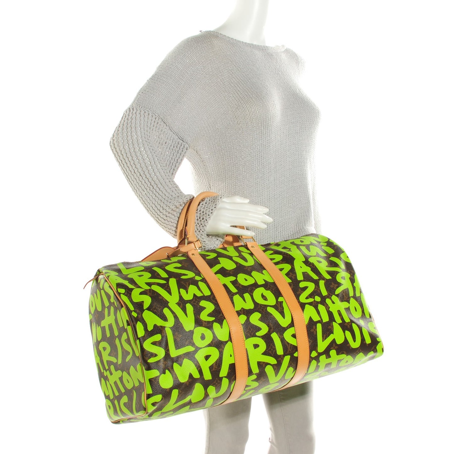 Monogram Graffiti Keepall 50 Green