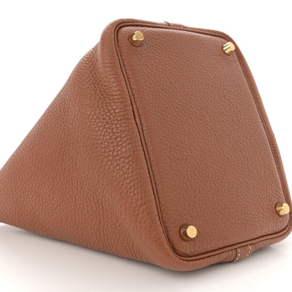 Hermes Taurillon Clemence Picotin Lock 18 PM Gold 9 of 12