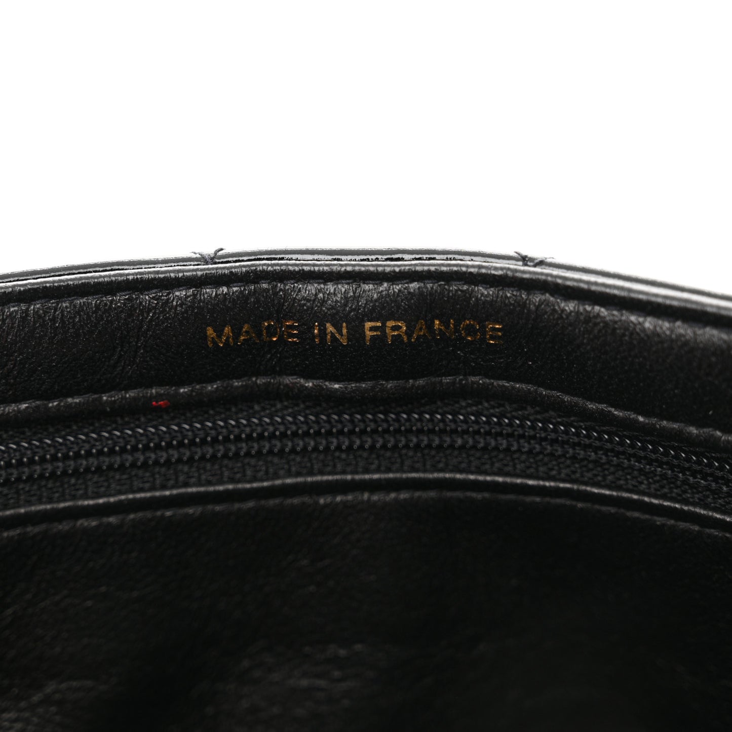 Patent Quilted Small Double Sided Flap Black