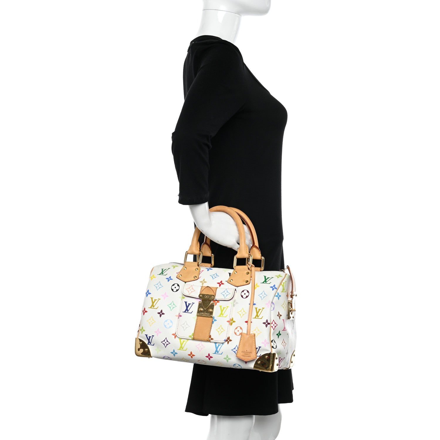 Louis Vuitton Monogram Multicolor Speedy 30 White 2 of 11