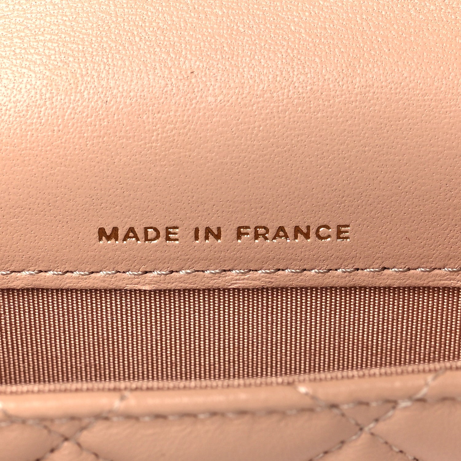 Chanel Lambskin Quilted Top Handle Flap Coin Purse With Chain Beige 7 of 11