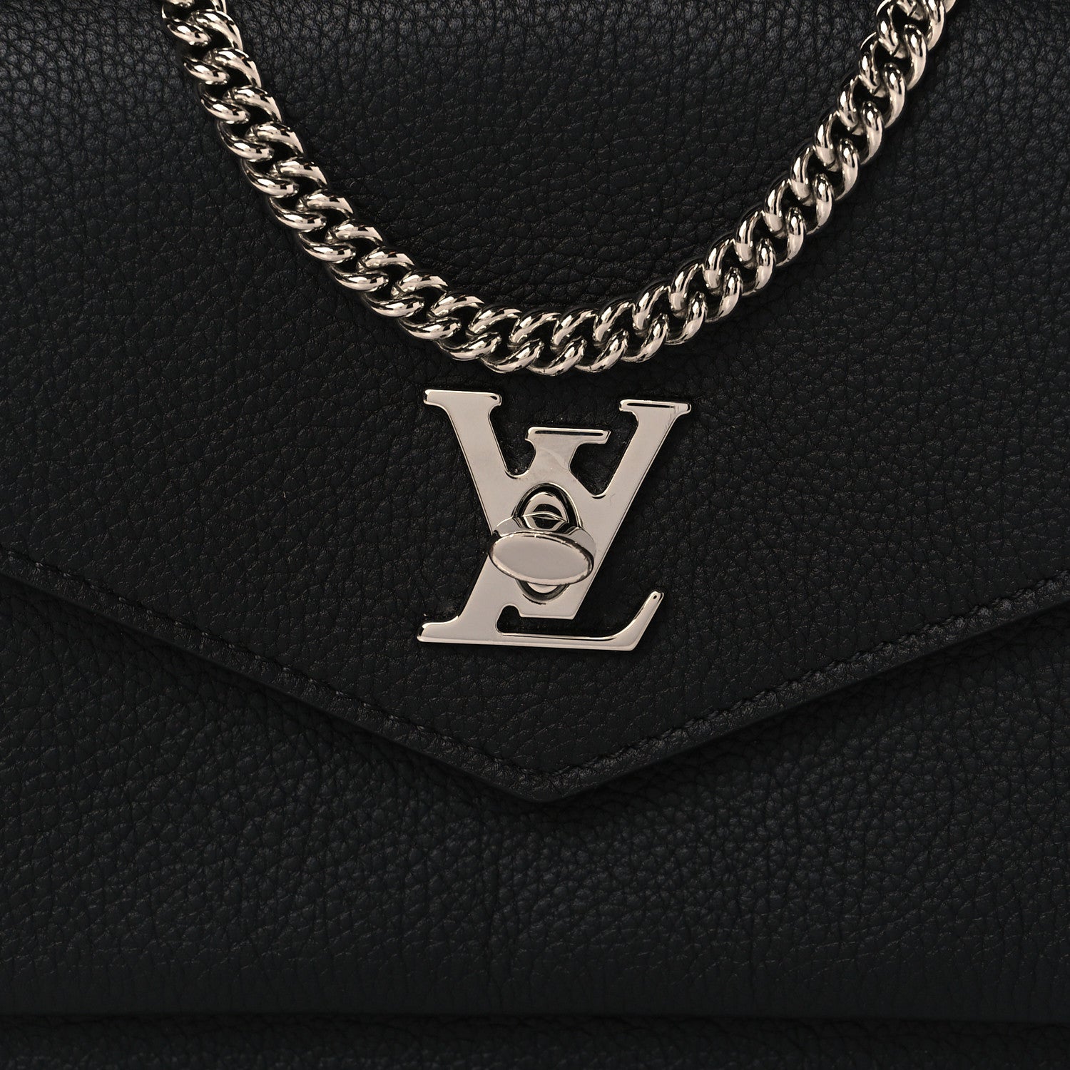 Louis Vuitton Soft Calfskin My Lockme Chain Pochette Black 7 of 10