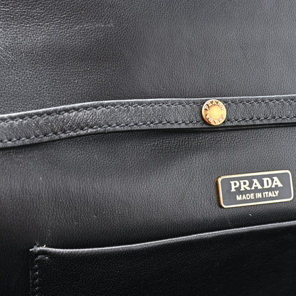Prada Velvet City Calfskin Cahier Clutch With Chain Ribes Black 10 of 14