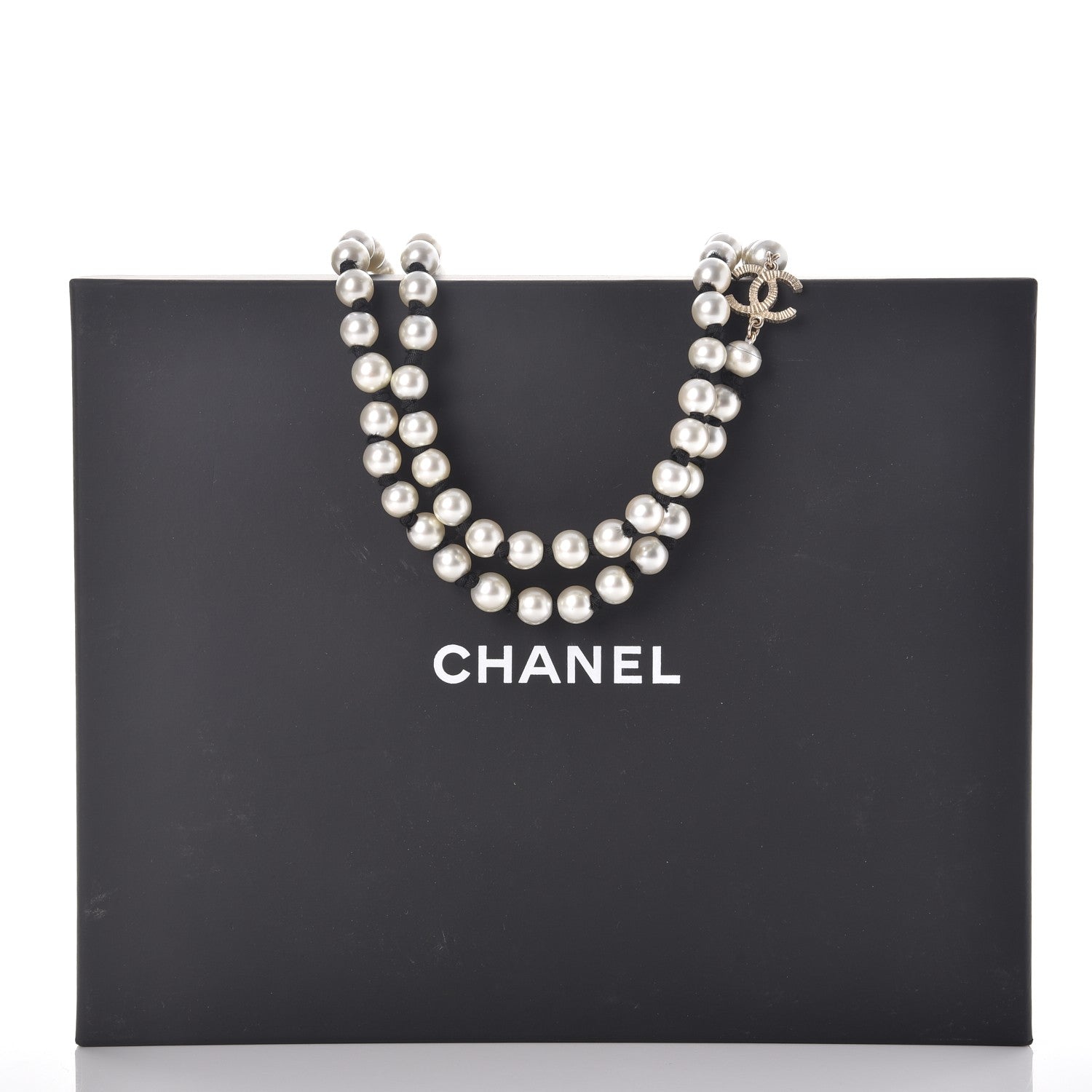 Chanel Pearl CC Long Necklace Gold 8 of 8