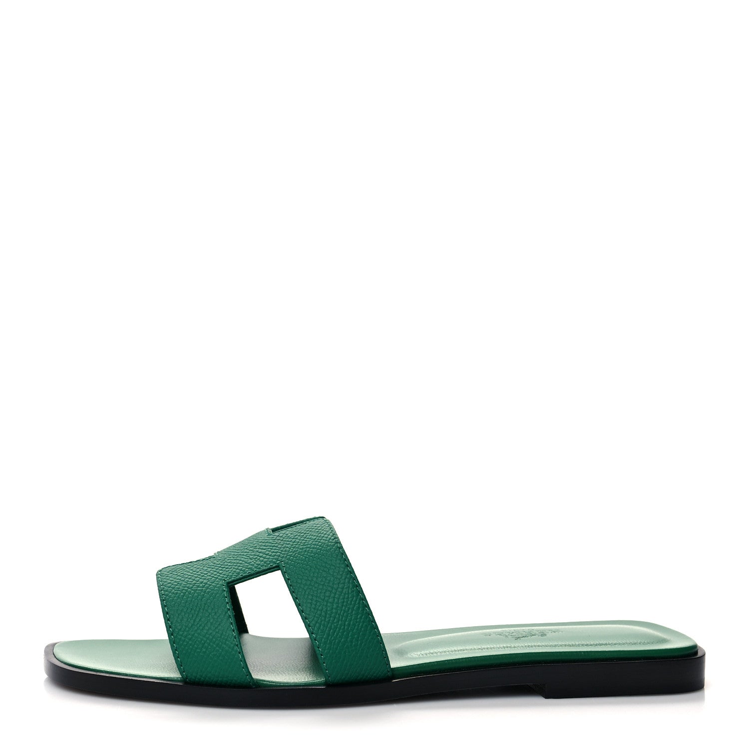 Hermes Epsom Oran Sandals 35.5 Vert Emeraude 1 of 9