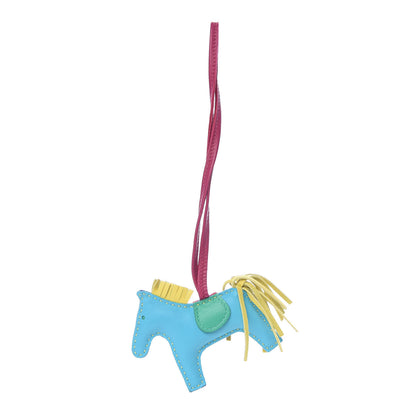 Hermes Milo Lambskin Grigri Rodeo Horse Bag Charm PM Bleu Electrique Bleu Azteque Soufre Menthe Rose Shocking Violet 1 of 4