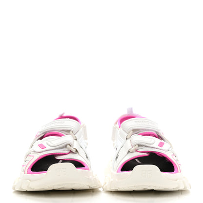 Balenciaga Rubber Neoprene Bi-Color Womens Track Sandals 38 White Fluo Pink 2 of 8