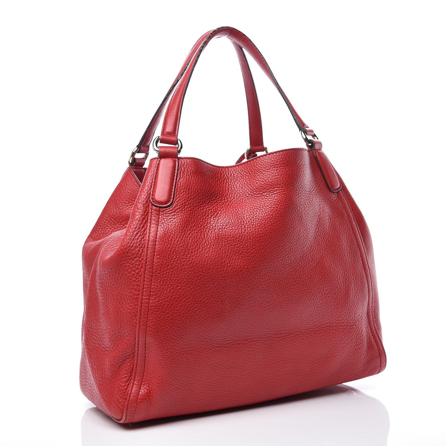 Pebbled Calfskin Medium Soho Shoulder Bag Tabasco Red
