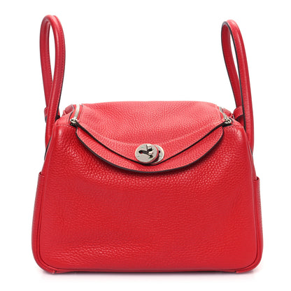 Hermes Taurillon Clemence Verso Lindy 26 Rouge Casaque Bougainvillea 1 of 19