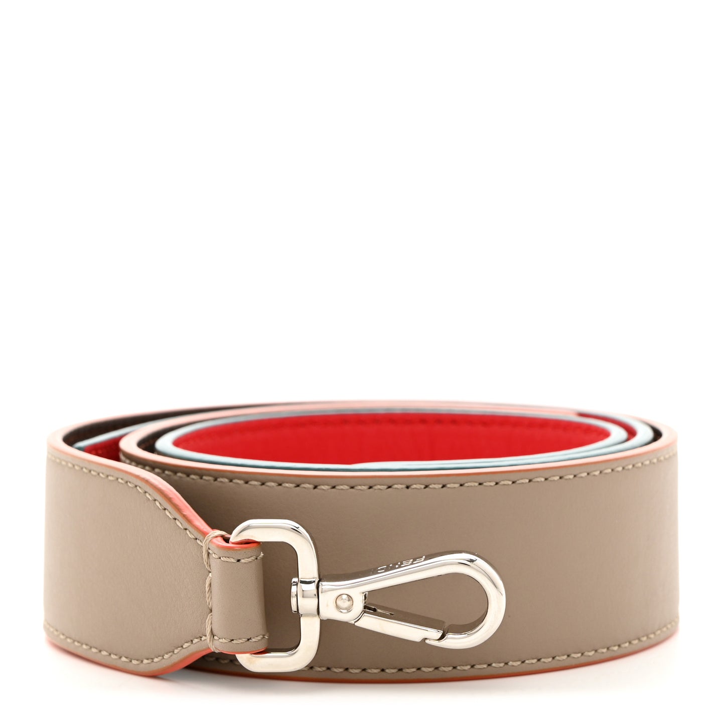 Vitello Dolce Tri-Color Buttoned Strap You