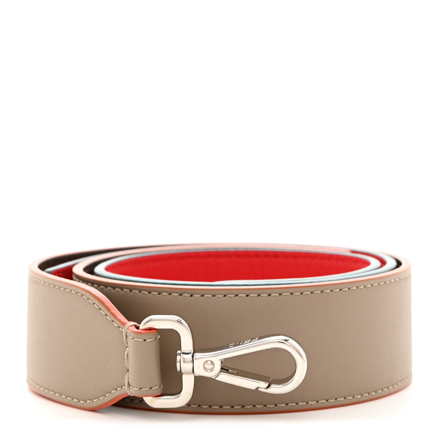 Fendi Vitello Dolce Tri-Color Buttoned Strap You 1 of 4