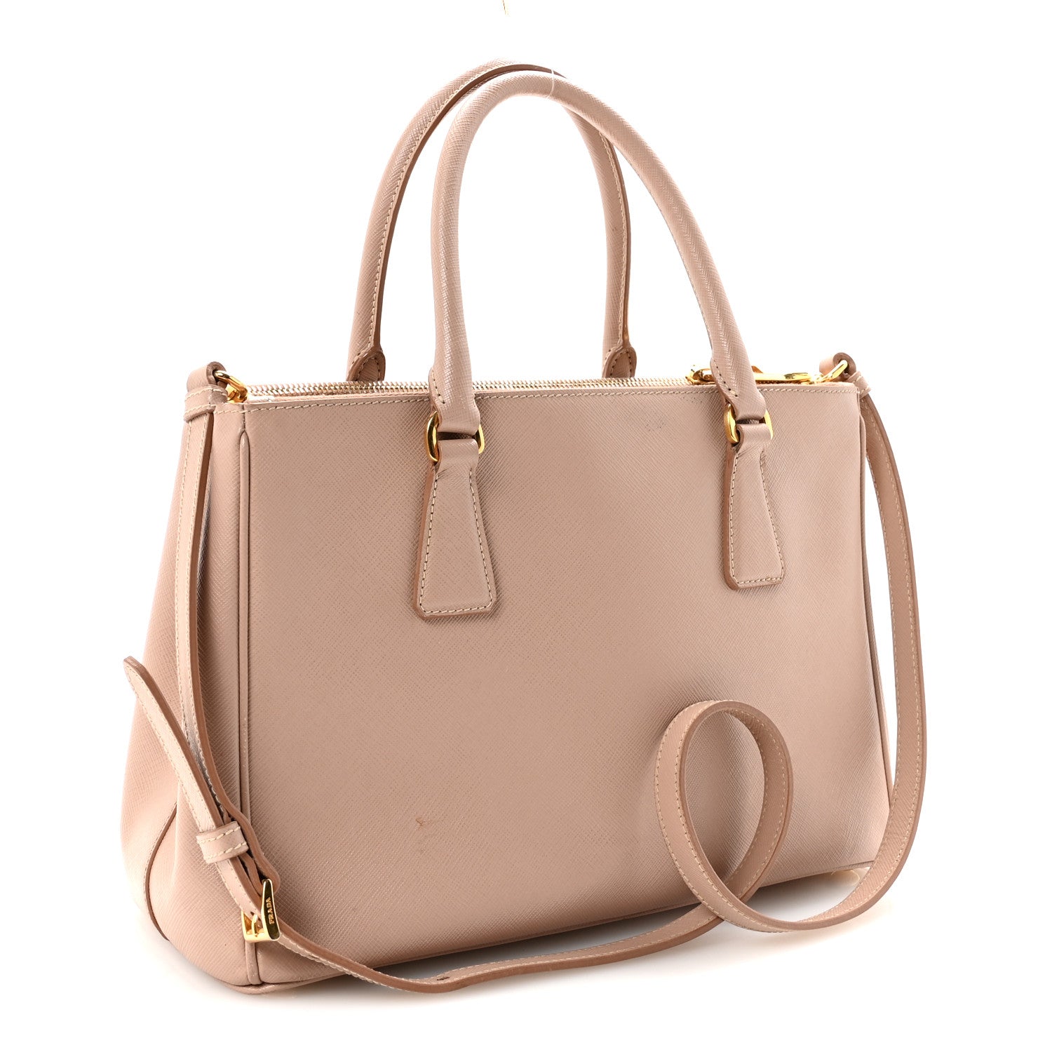 Prada Saffiano Small Galleria Double Zip Tote Cammeo 3 of 10