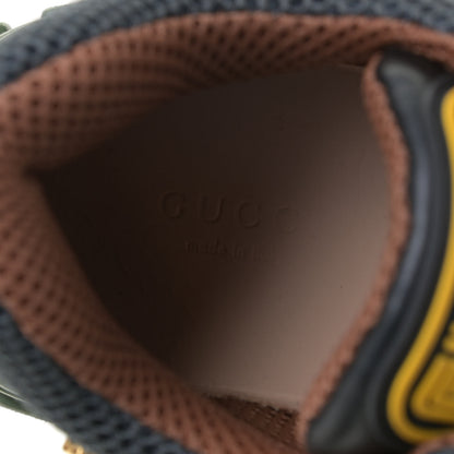 Gucci X SEGA Mesh Suede Calfskin Removable Crystals Flashtrek Sneakers 36 Loess Black Olive Green 12 of 12