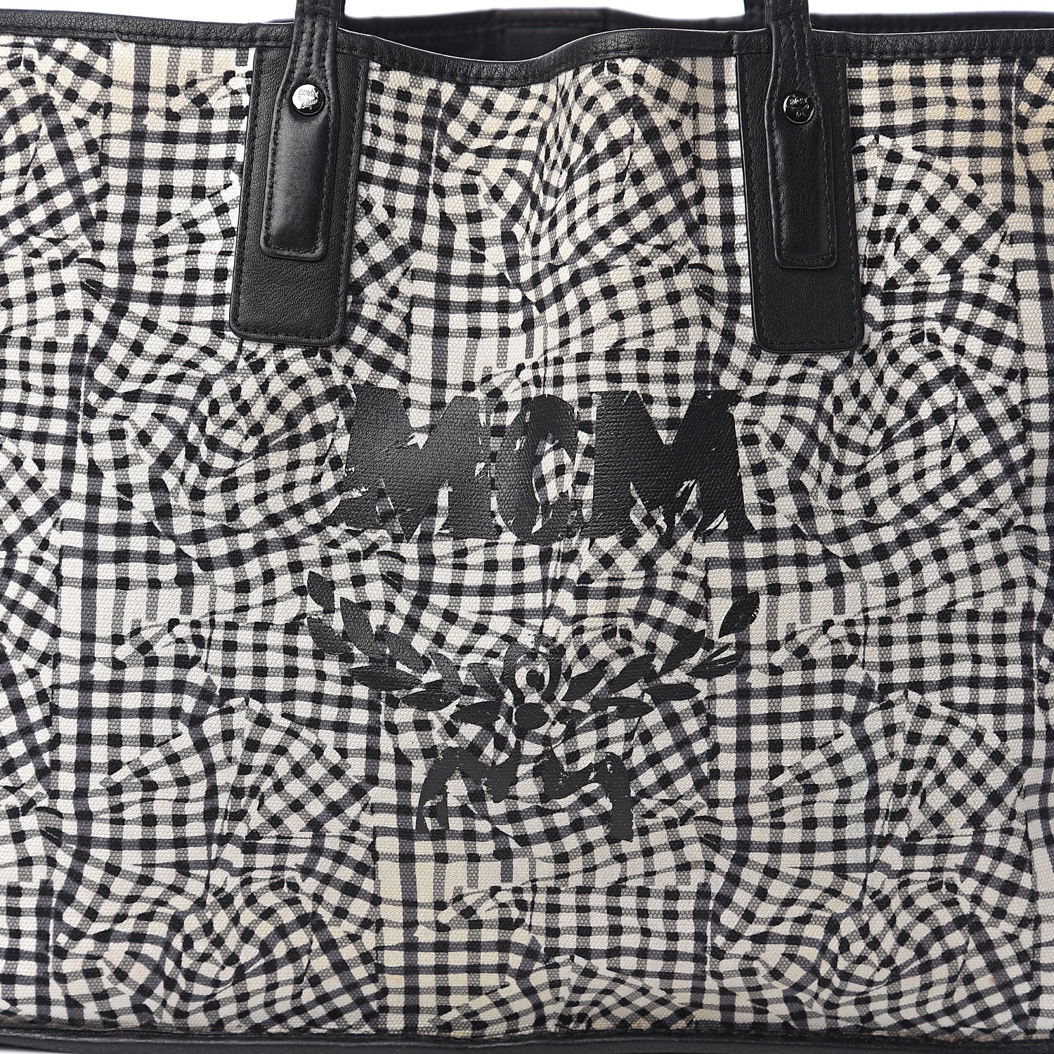 MCM Visetos Large Liz Reversible Shopper Tote Black 20 of 20