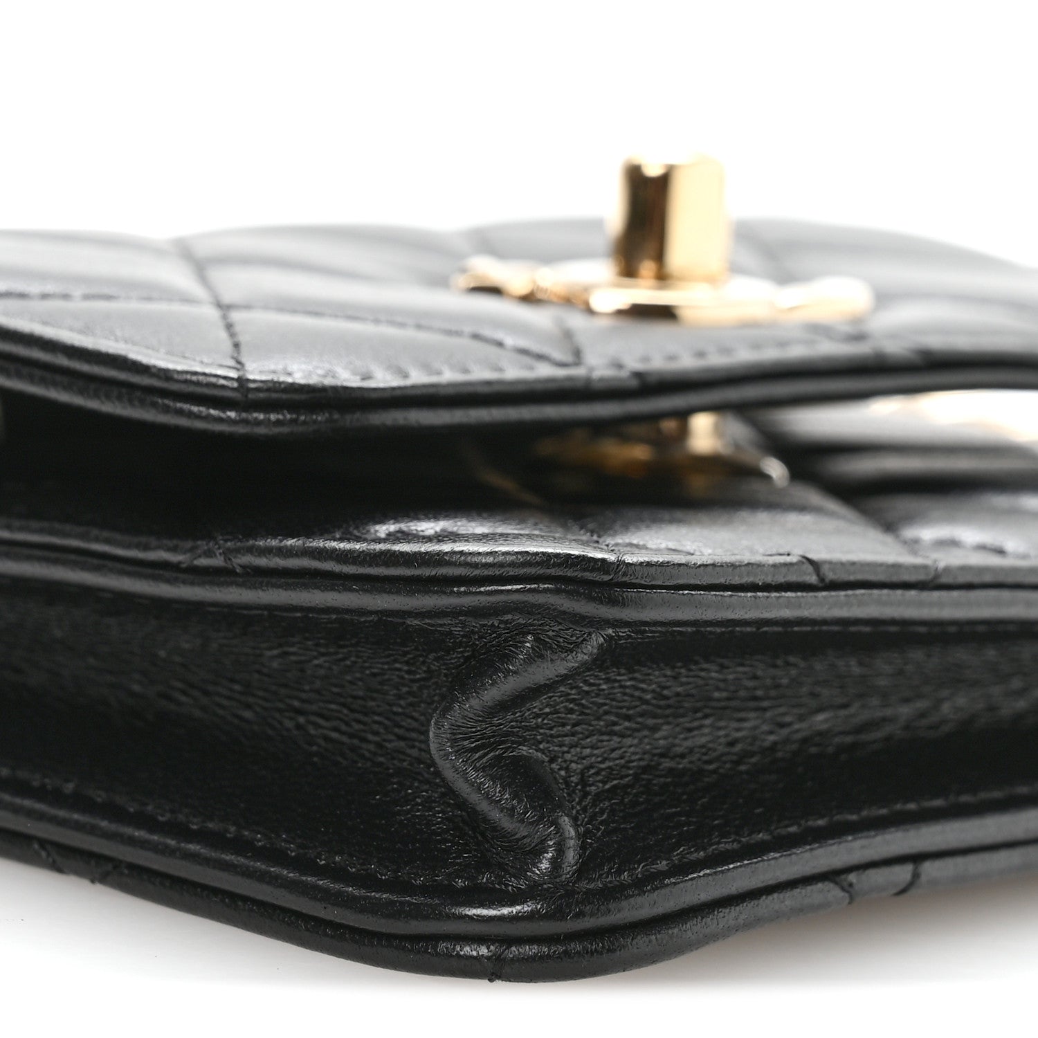Chanel Lambskin Quilted Trendy CC Card Holder On Chain Black 19 of 23