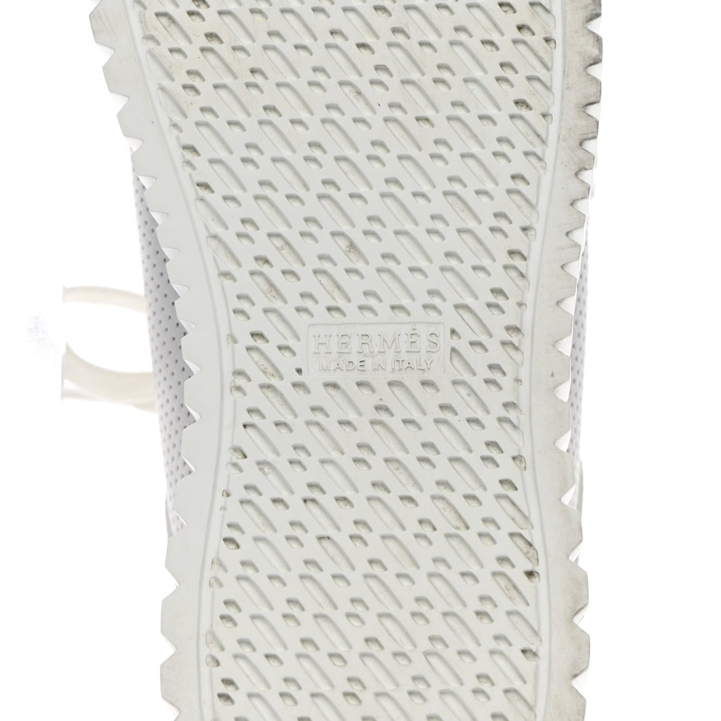 Perforated Calfskin Cross Sneakers 36 White