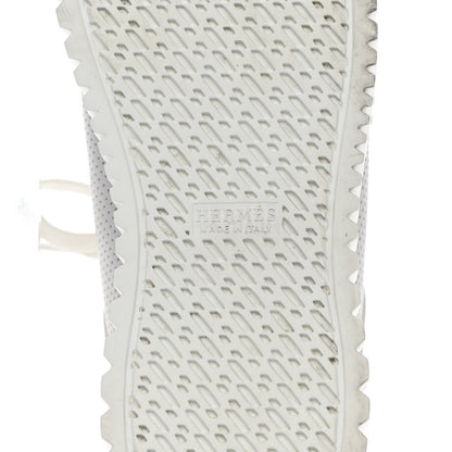 Hermes Perforated Calfskin Cross Sneakers 36 White 7 of 12
