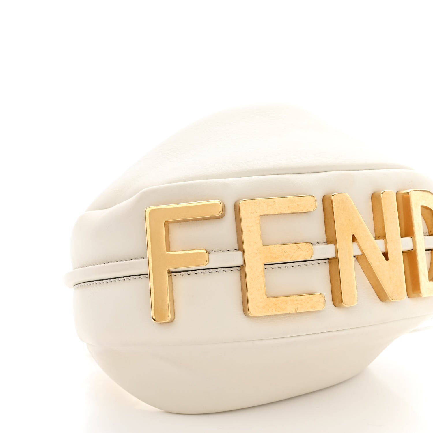 Fendi Vitello Grace Matte Mini Fendigraphy Hobo Bag White Ice 9 of 16