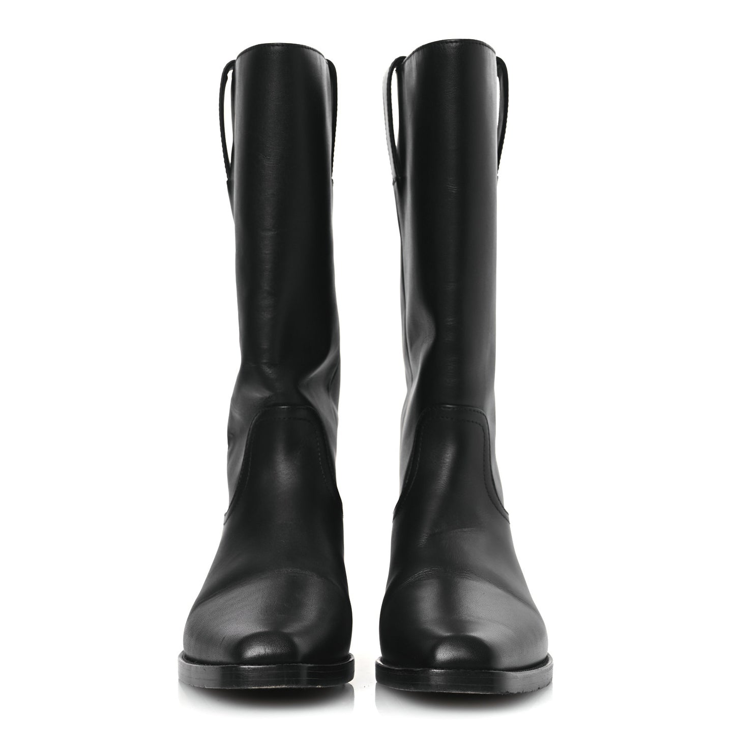 Calfskin CC High Boots 39.5 Black