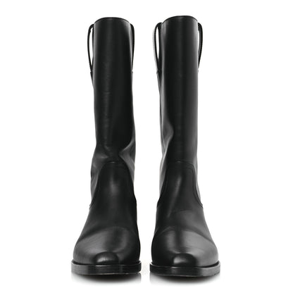 Chanel Calfskin CC High Boots 39.5 Black 3 of 13