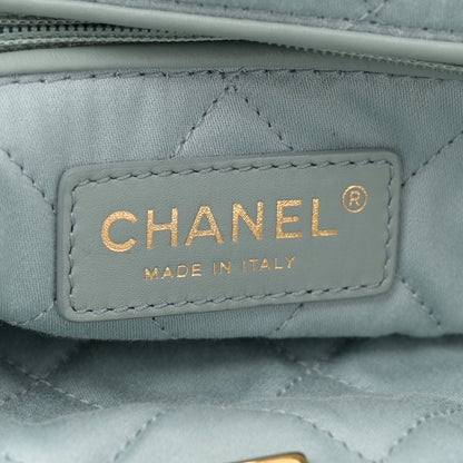 Chanel Shiny Calfskin Quilted Small Chanel 22 Light Blue 7 of 13