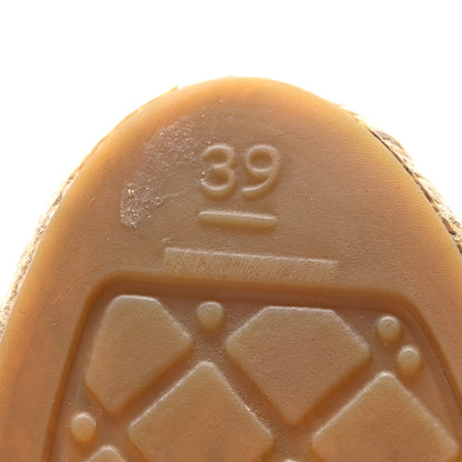 Chanel Lambskin Stitched CC Espadrilles 39 White Black 7 of 14