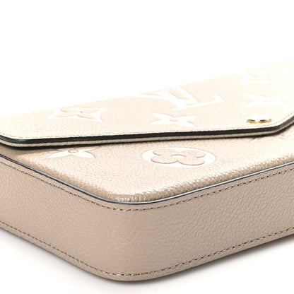 Louis Vuitton Empreinte Monogram Giant Felicie Pochette Tourterelle Creme 9 of 10