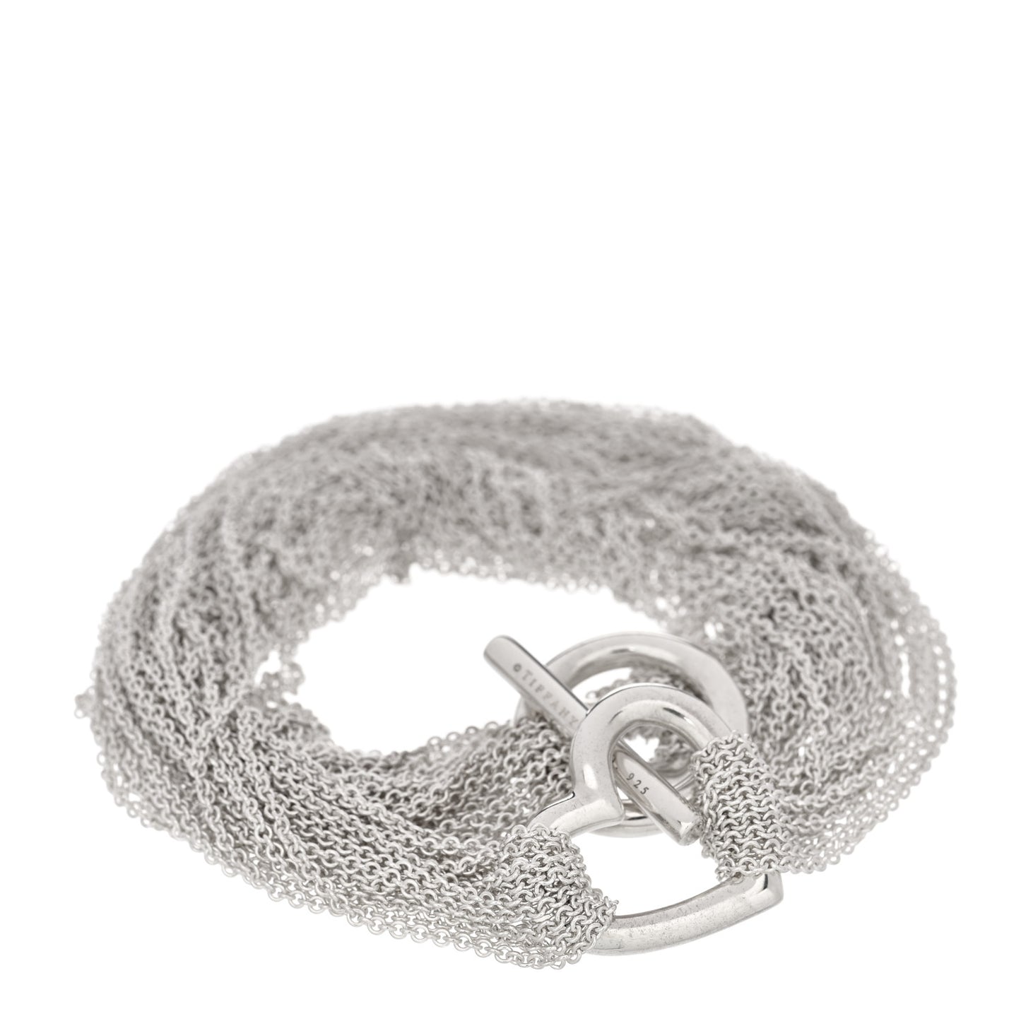Sterling Silver Heart Mesh Necklace