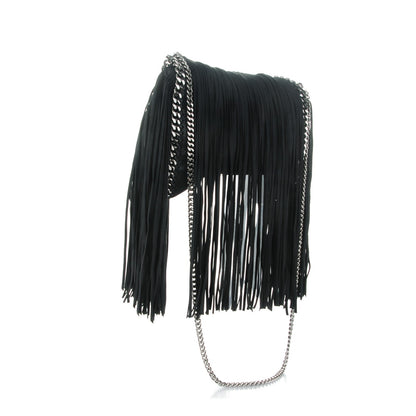 Stella McCartney Shaggy Deer Fringe Mini Falabella Tote Black 3 of 8