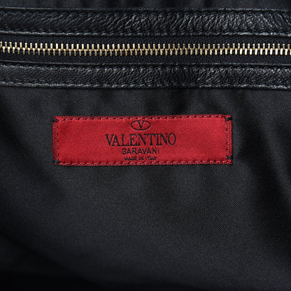 Valentino Garavani Vitello Crystal Floral Tote Black 5 of 8