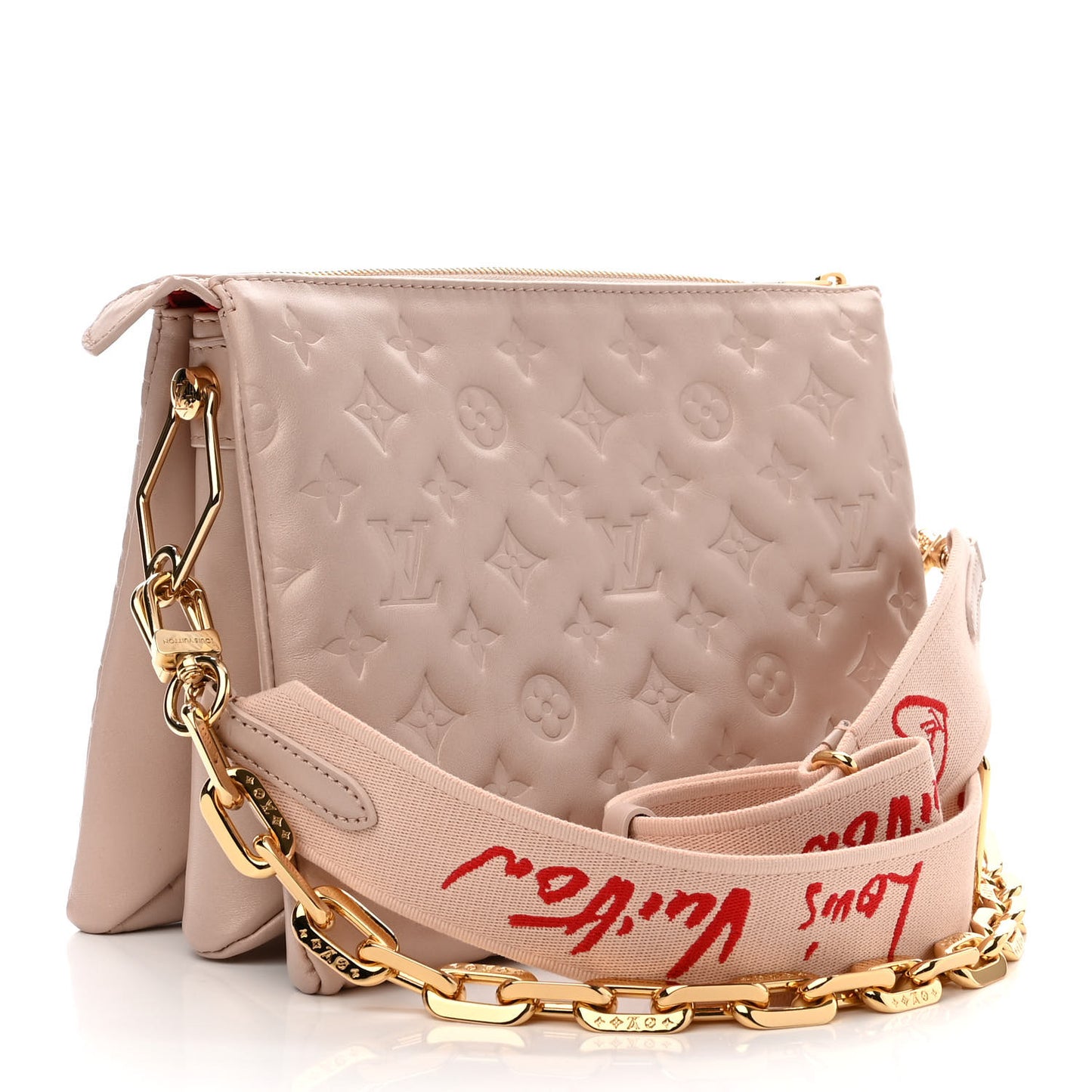 Lambskin Embossed Monogram Fall In Love Coussin PM Dragée Light Pink