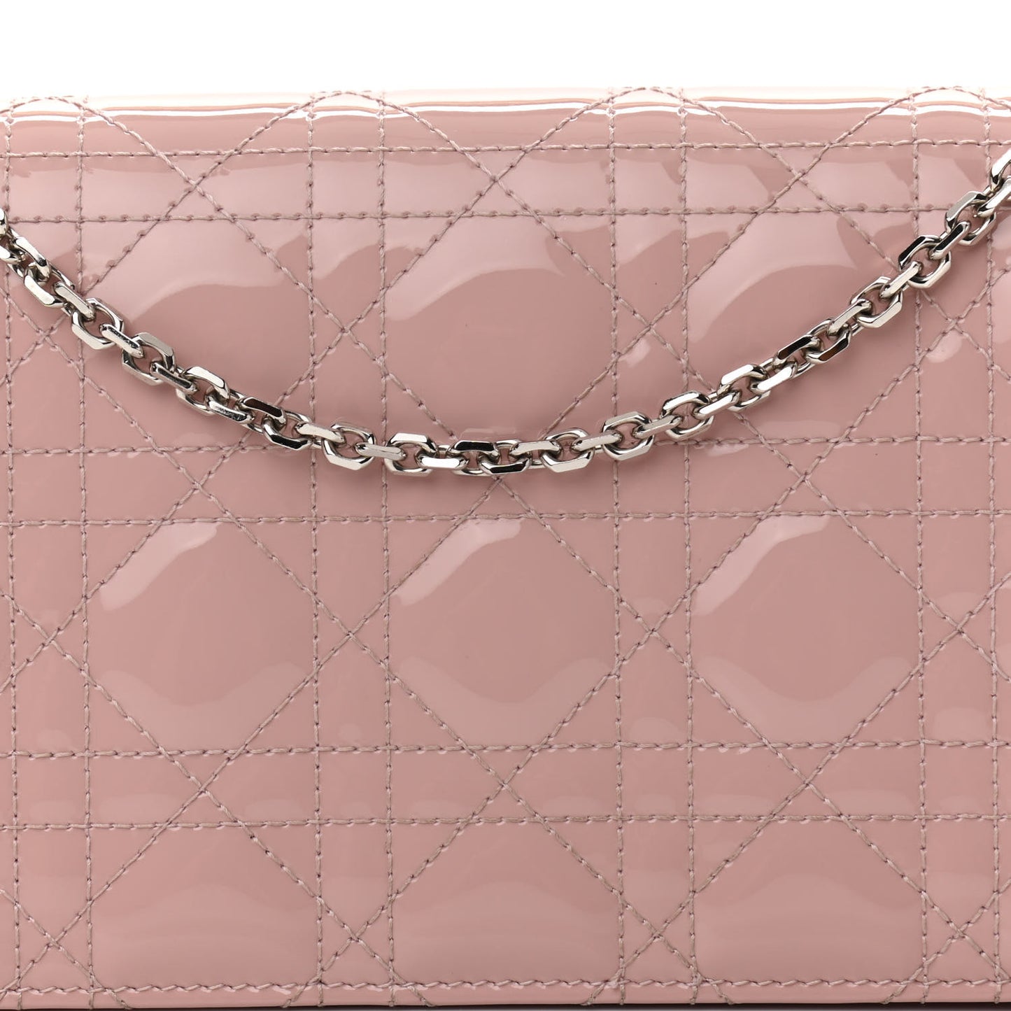 Patent Cannage Lady Dior Clutch Rose Clair