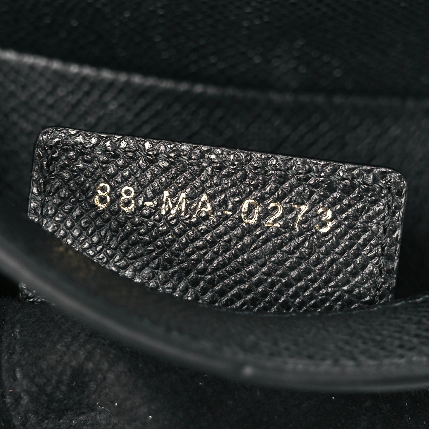 Grained Calfskin Saddle Bag With Strap Black
