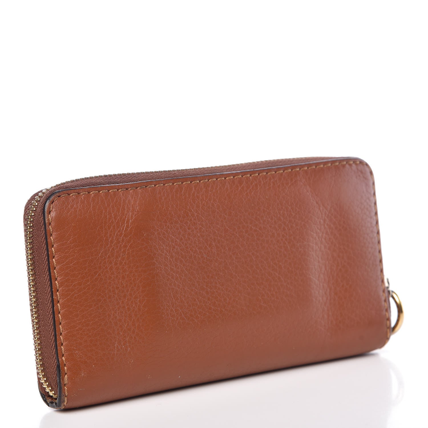 Chloe Grained Calfskin Marcie Long Zip Around Wallet Tan 3 of 18
