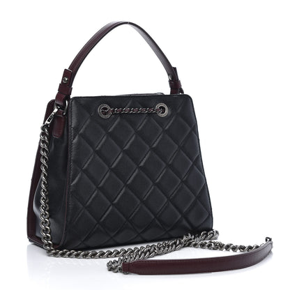 Chanel Caviar Quilted Small CC Bucket Bag Black 3 of 10