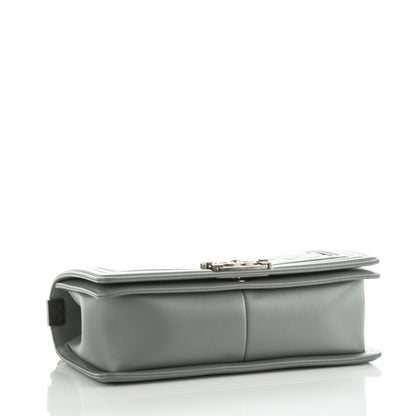 Chanel Calfskin Quilted Medium Boy Flap Grey 4 of 8