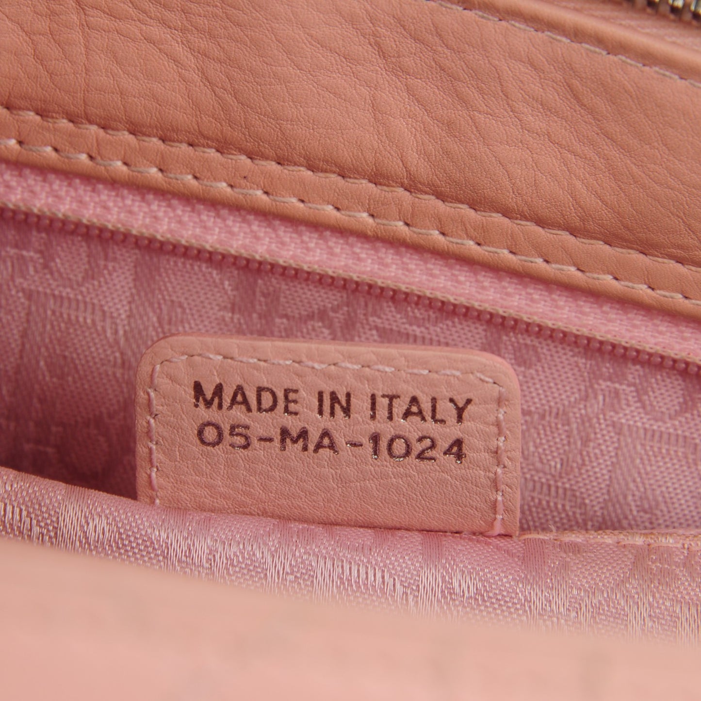 Calfskin Cannage Stitched East West Lady DiorRose Clair