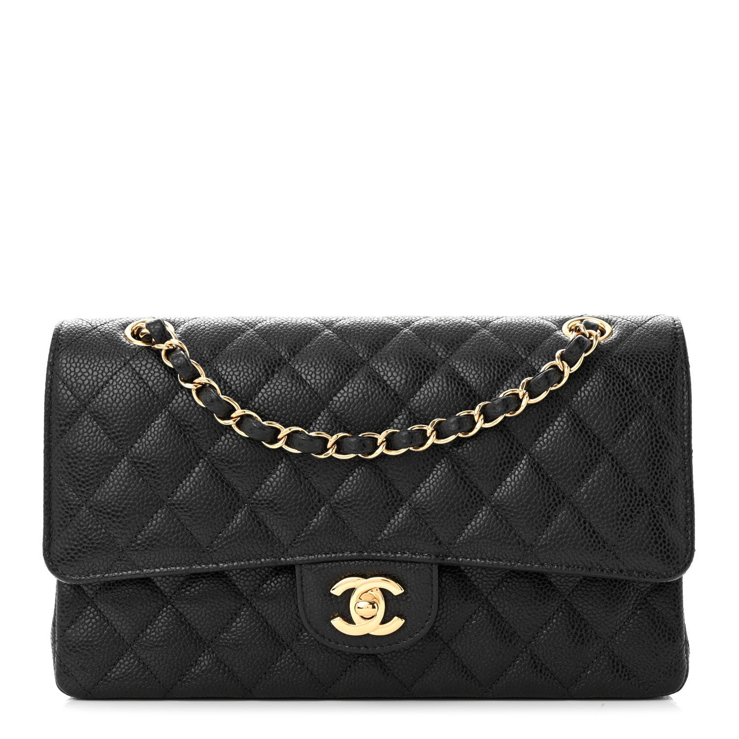 Chanel Caviar Quilted Medium Double Flap Black 1 of 11