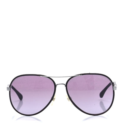 Chanel Polarized Pilot Winter Sunglasses 4219-Q Grey 2 of 8