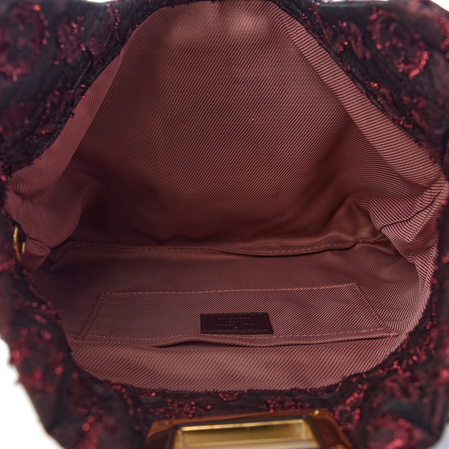 Lurex Quilted Monogram Altair Clutch Bordeaux