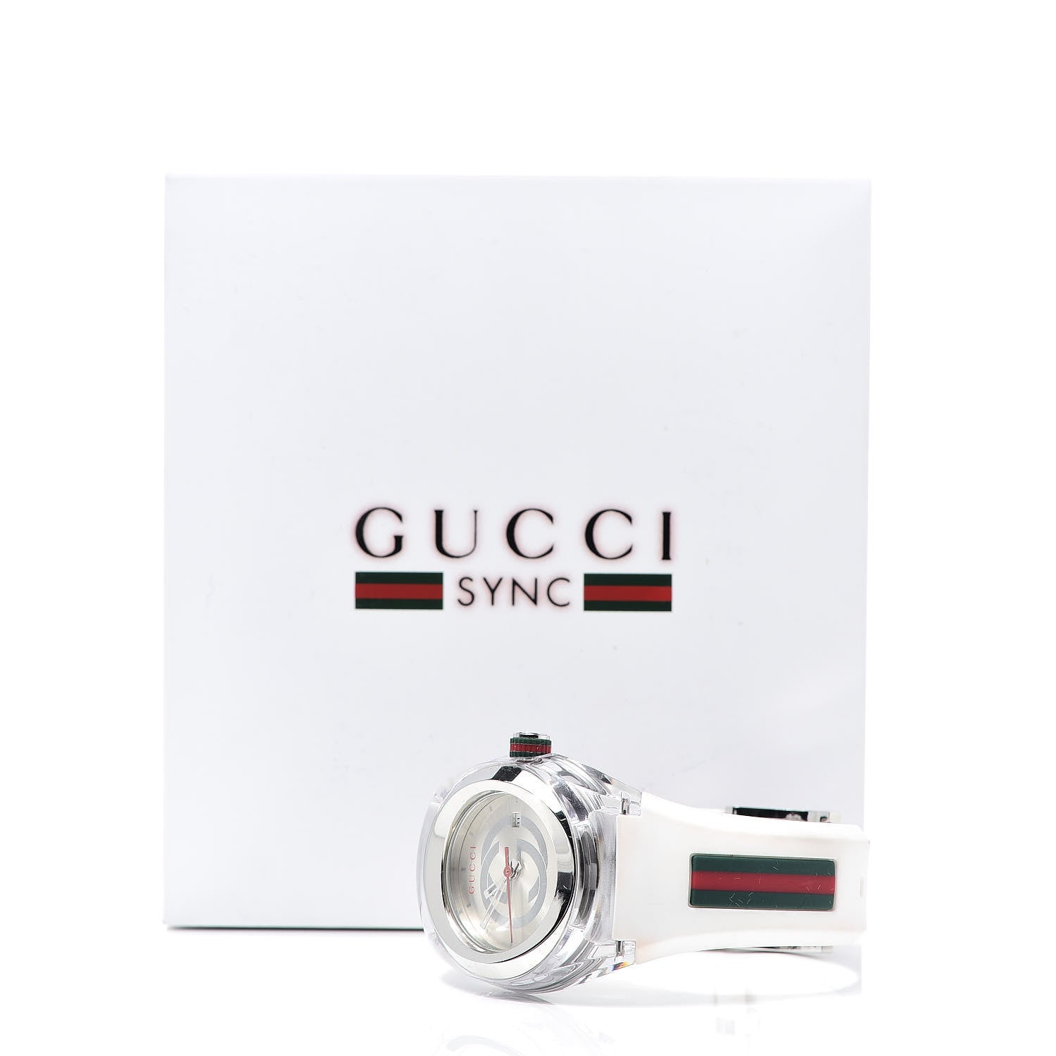 Gucci Stainless Steel Rubber 36mm Sync Web Quartz Watch 10 of 10